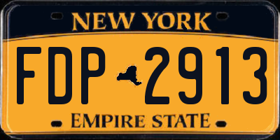 NY license plate FDP2913