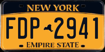 NY license plate FDP2941