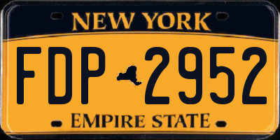 NY license plate FDP2952