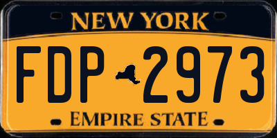 NY license plate FDP2973