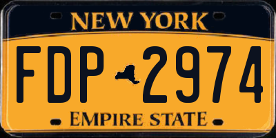 NY license plate FDP2974