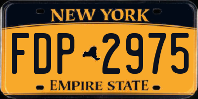 NY license plate FDP2975