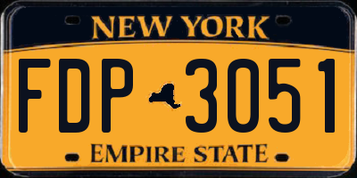 NY license plate FDP3051