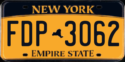 NY license plate FDP3062