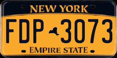 NY license plate FDP3073