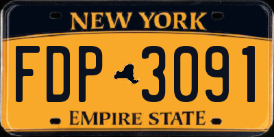 NY license plate FDP3091