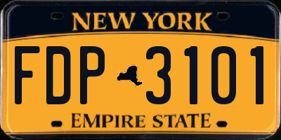 NY license plate FDP3101