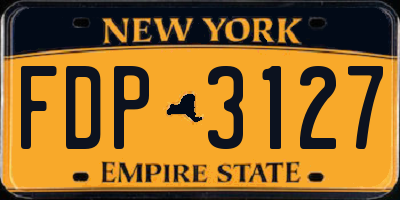 NY license plate FDP3127