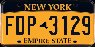 NY license plate FDP3129