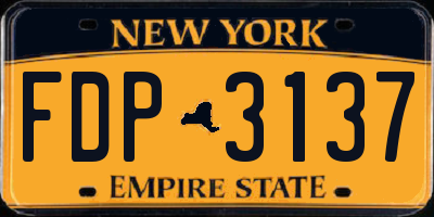 NY license plate FDP3137