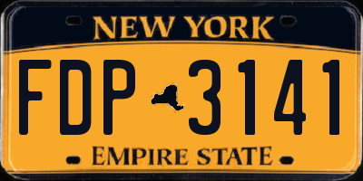 NY license plate FDP3141