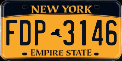 NY license plate FDP3146
