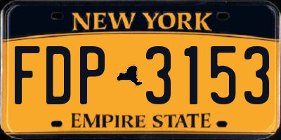 NY license plate FDP3153