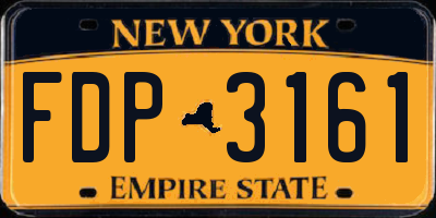 NY license plate FDP3161
