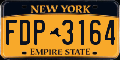 NY license plate FDP3164