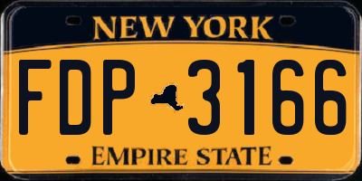 NY license plate FDP3166