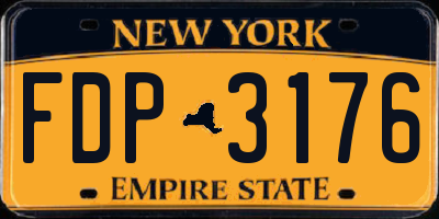NY license plate FDP3176