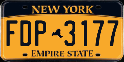 NY license plate FDP3177