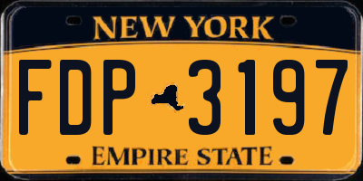 NY license plate FDP3197