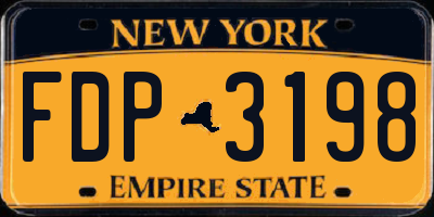 NY license plate FDP3198