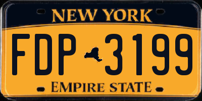 NY license plate FDP3199