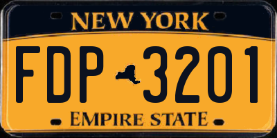 NY license plate FDP3201