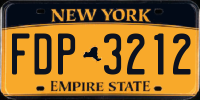 NY license plate FDP3212