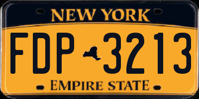 NY license plate FDP3213