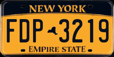 NY license plate FDP3219