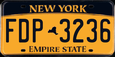 NY license plate FDP3236