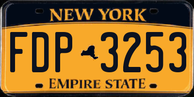 NY license plate FDP3253