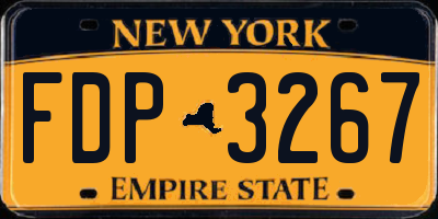 NY license plate FDP3267