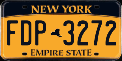 NY license plate FDP3272