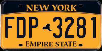NY license plate FDP3281