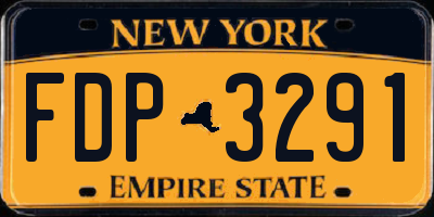 NY license plate FDP3291