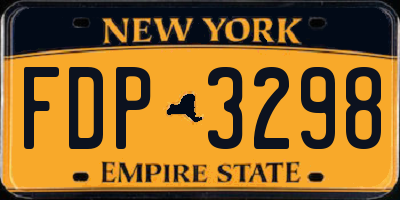 NY license plate FDP3298