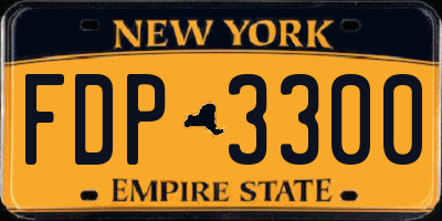 NY license plate FDP3300