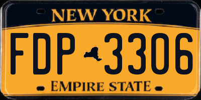 NY license plate FDP3306