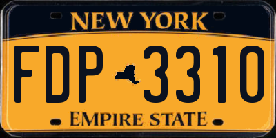 NY license plate FDP3310