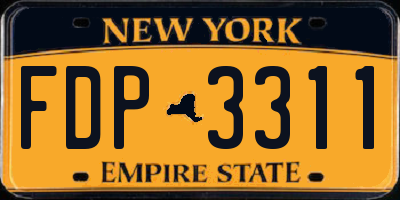 NY license plate FDP3311
