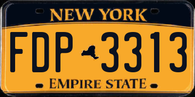 NY license plate FDP3313