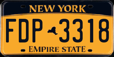 NY license plate FDP3318