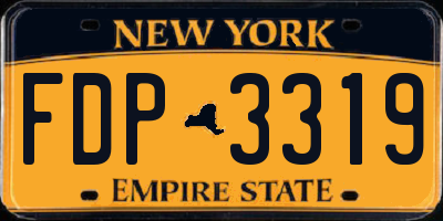 NY license plate FDP3319