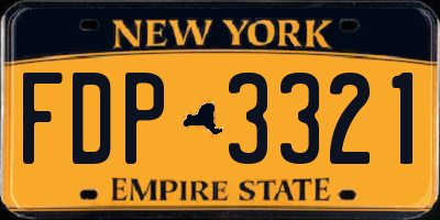 NY license plate FDP3321