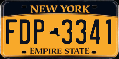 NY license plate FDP3341