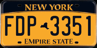 NY license plate FDP3351