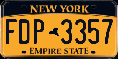 NY license plate FDP3357
