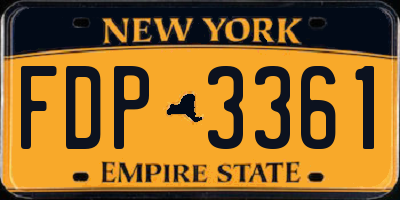 NY license plate FDP3361