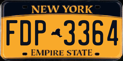 NY license plate FDP3364