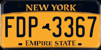 NY license plate FDP3367